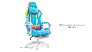 RGB Gaming Chair with Massage and LED Lights